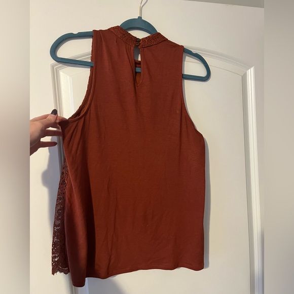 Orange Lace Tank Top Size Small - Picture 3 of 3